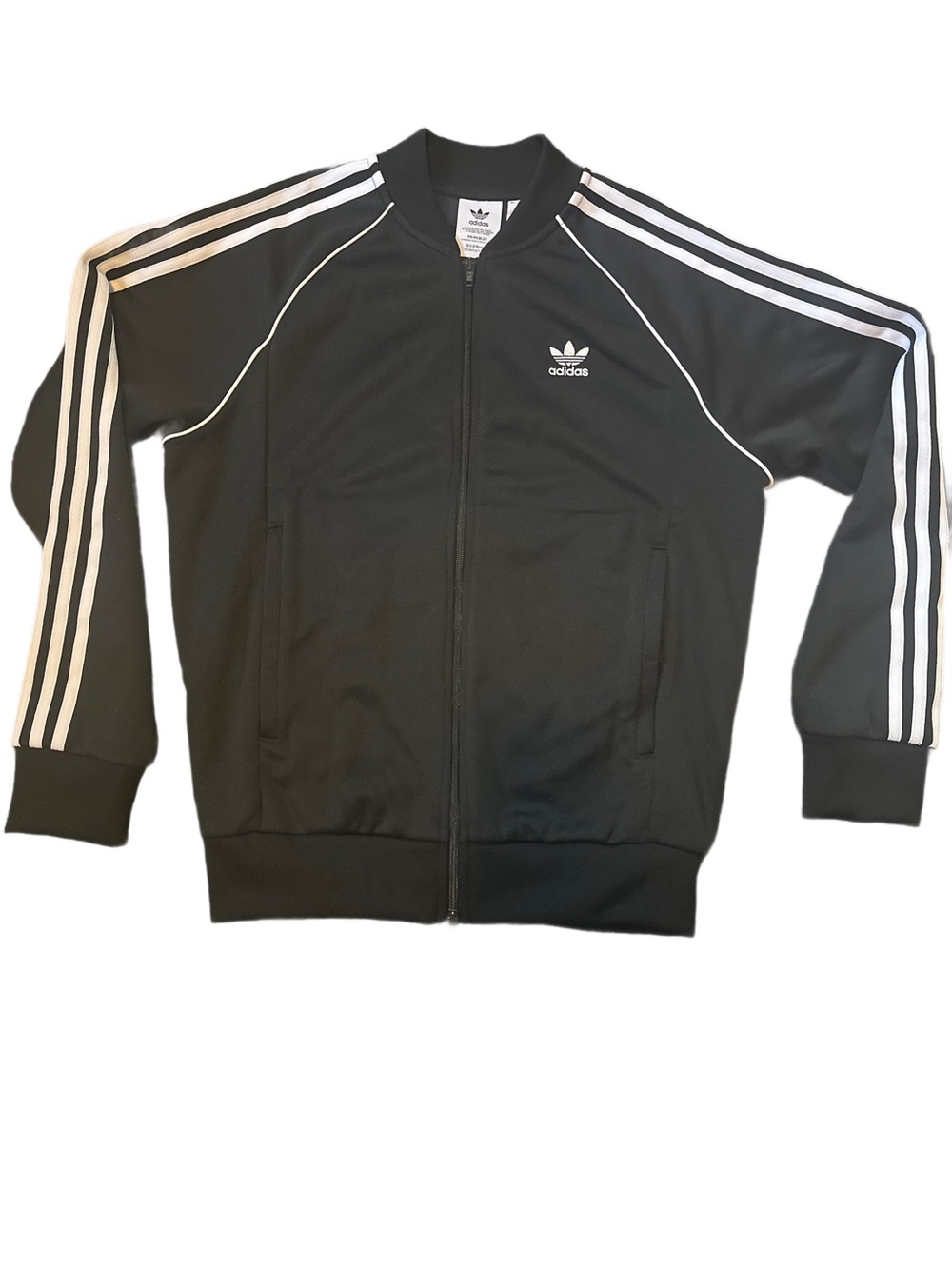 Men’s Adidas Originals Primeblue Black White 3-Stripe Track Jacket M